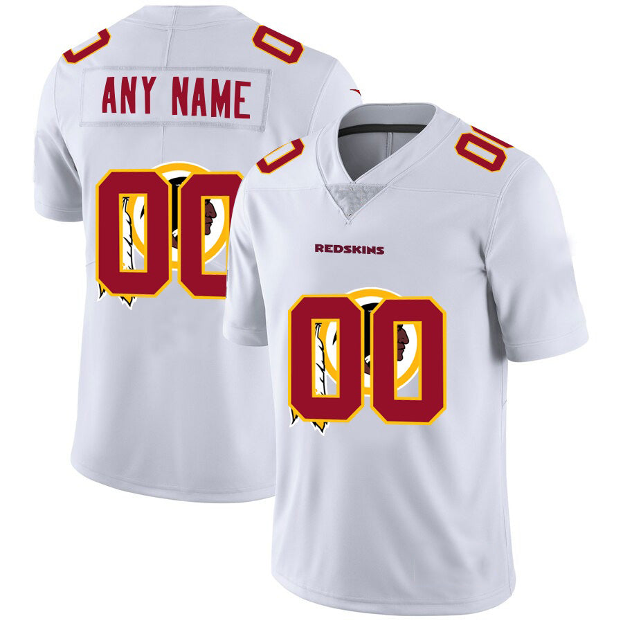 Custom W.Redskins White Fedasgoge Team Big Logo Vapor Untouchable Limited Jersey