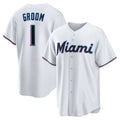 Miami Marlins #1 Groom White Fedasgoge Home Replica Jersey