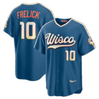 Milwaukee Brewers #10 Sal Frelick Mineral Blue Fedasgoge 2026 City Connect Stadium Jersey