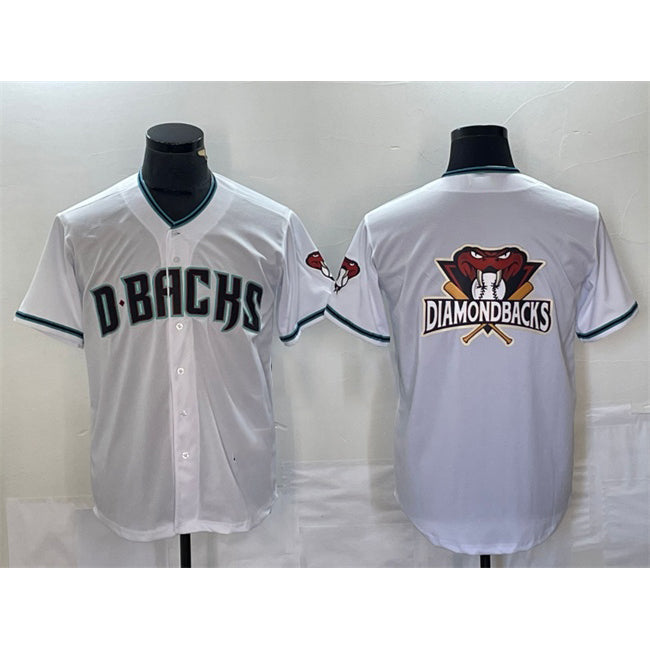 Arizona Diamondbacks White Fedasgoge Team Big Logo Cool Base Stitched Jersey 2