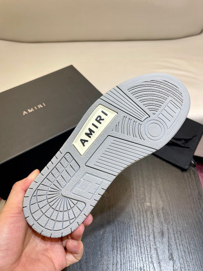 Amiri Leather Low-Top Fashion Sneakers - Casual Sports Shoes