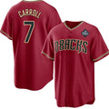 Arizona Diamondbacks #7 Corbin Carroll Red Fedasgoge 2023 World Series Cool Base Stitched Jersey