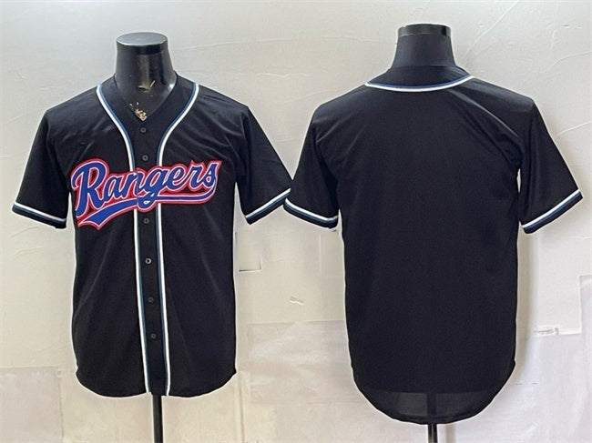 Texas Rangers Blank 2026 Fashion Replica Black Fedasgoge Out Stitched Jersey