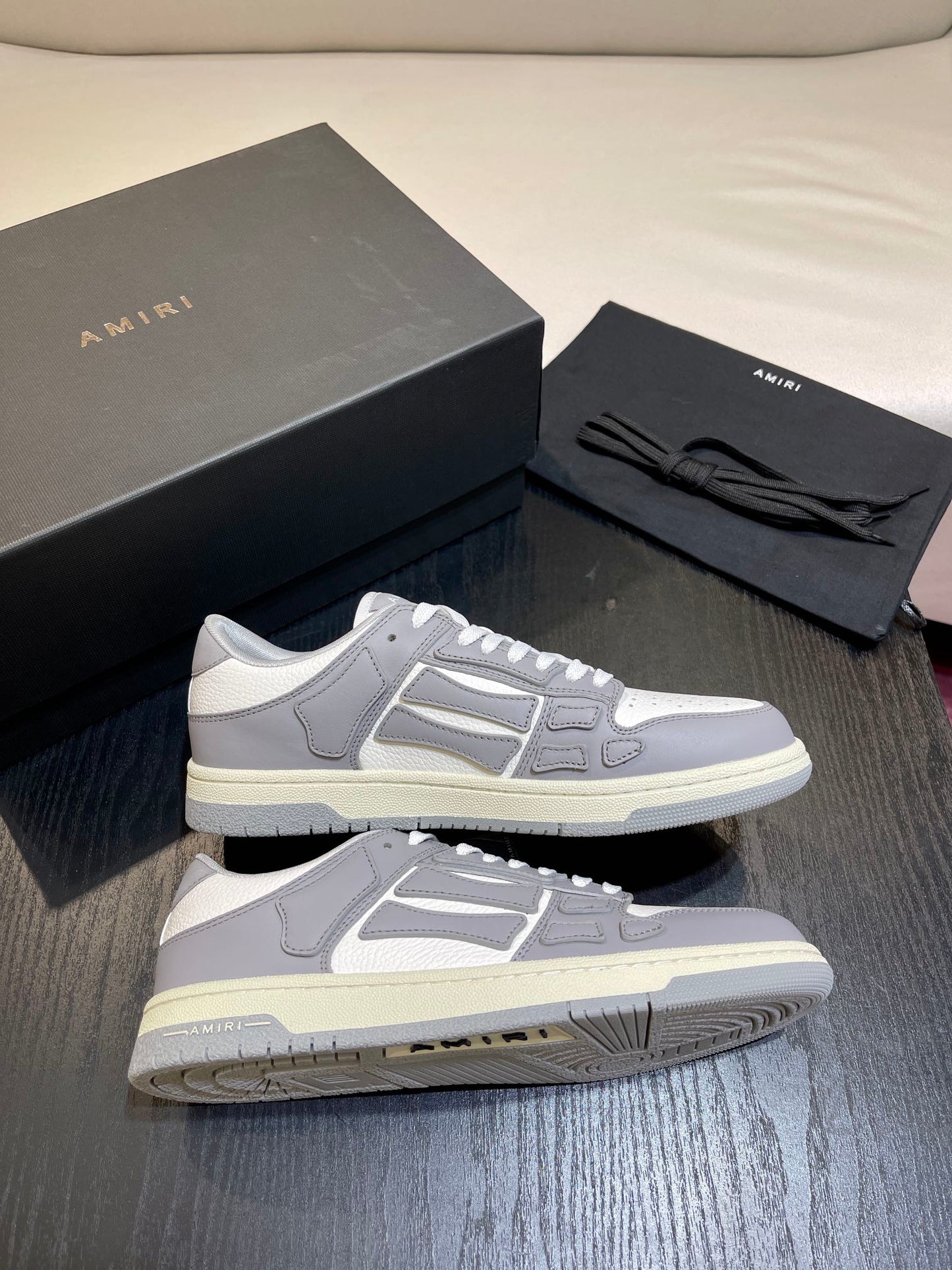 Amiri Leather Low-Top Fashion Sneakers - Casual Sports Shoes