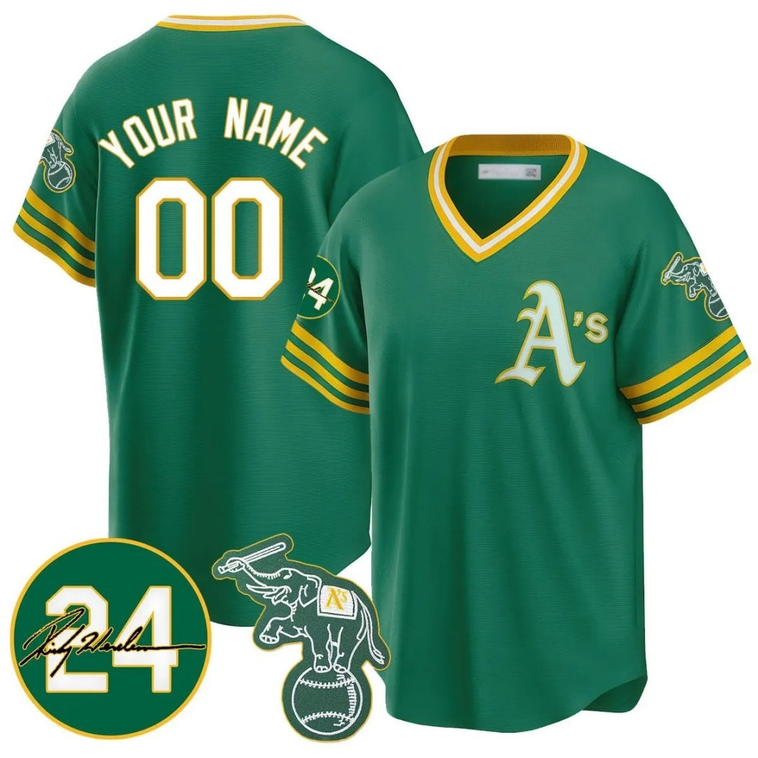 Custom Oakland Athletics Kelly Green Fedasgoge Road Cooperstown Jersey - Personalized