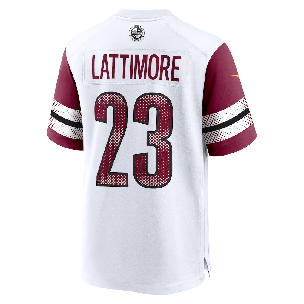 W.Commanders #23 Marshon Lattimore White Fedasgoge Game Jersey