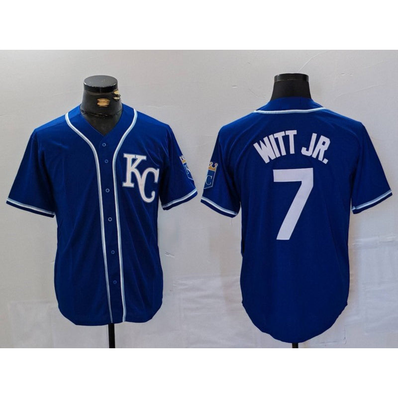 Kansas City Royals #7 Bobby Witt Jr Royal Fedasgoge Cool Base Stitched Jersey
