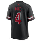 A.Cardinals #4 Jeremiyah Love Black Fedasgoge Alternate Game Player Jersey
