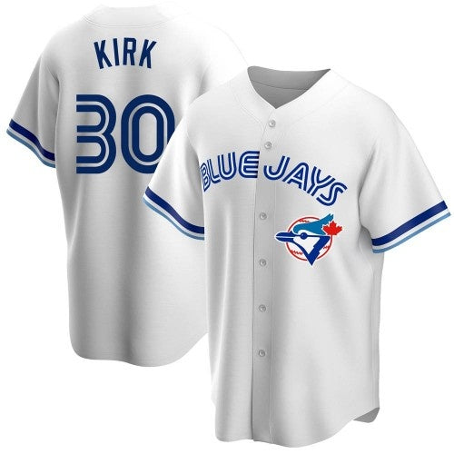 Toronto Blue Jays #30 Alejandro Kirk White Fedasgoge Home Cooperstown Collection Player Jersey 2