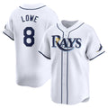 Tampa Bay Rays #8 Brandon Lowe White Fedasgoge Home Limited Player Jersey