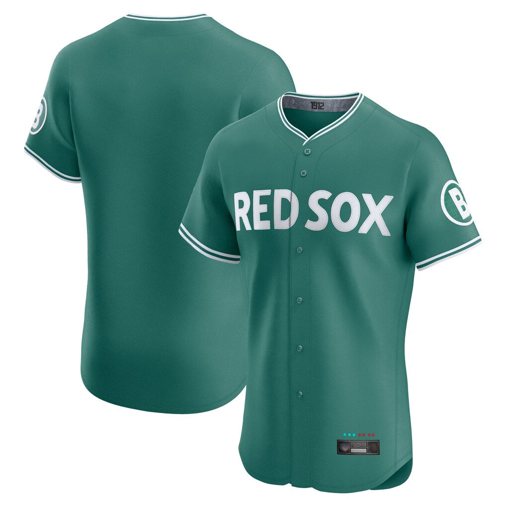 Boston Red Sox Blank Player Green Fedasgoge City Connect Limited Elite Home Game Stitched Jerseys1