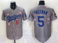 Los Angeles Dodgers #5 Freddie Freeman Grey Fedasgoge 2025 Tokyo Series Limited Stitched Jersey