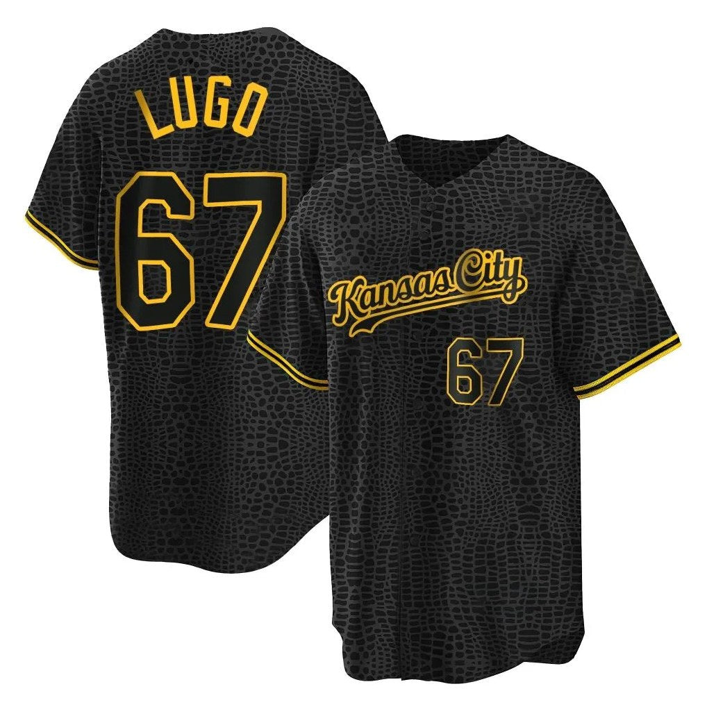 Kansas City Royals #67 Seth Lugo Player Black Fedasgoge Snake Skin City Game Stitched Jerseys