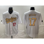 Los Angeles Dodgers #17 Shohei Ohtani Number White Fedasgoge 2022 All Star Stitched Cool Base Jersey 2