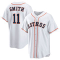 Houston Astros #11 Cam Smith White Fedasgoge Home Replica Jersey