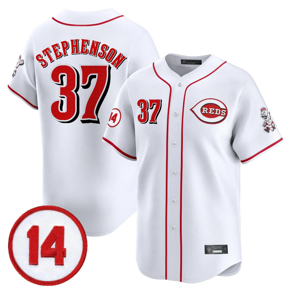 Cincinnati Reds #37 Tyler Stephenson Player White Fedasgoge Vapor Premier Limited Home Stitched Jerseys