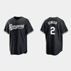 Texas Rangers #2 Marcus Semien Black Fedasgoge Cool Base Stitched Jersey
