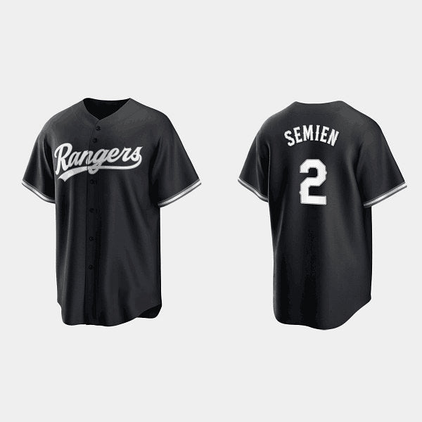 Texas Rangers #2 Marcus Semien Black Fedasgoge Cool Base Stitched Jersey