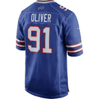 B.Bills #91 Ed Oliver Royal Fedasgoge Team Game Player Jersey