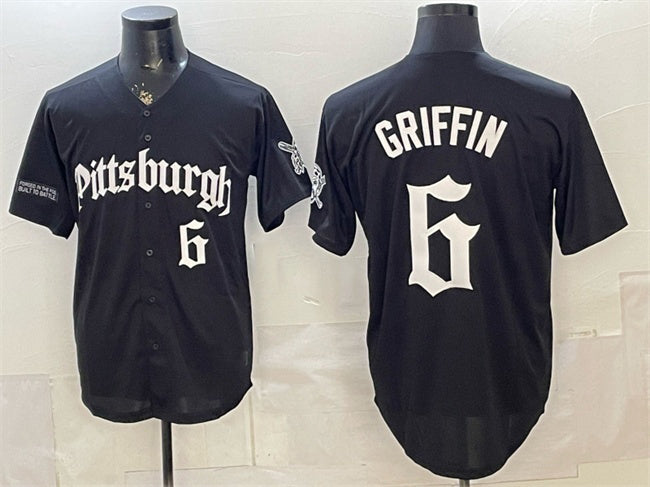 Pittsburgh Pirates #6 Konnor Griffin Black Fedasgoge 'Gothic Steel City Edition' Vapor Limited Stitched Jersey