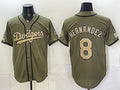 Los Angeles Dodgers #8 Enrique Hernandez Olive Fedasgoge 2026 Armed Forces Day Stitched Jersey