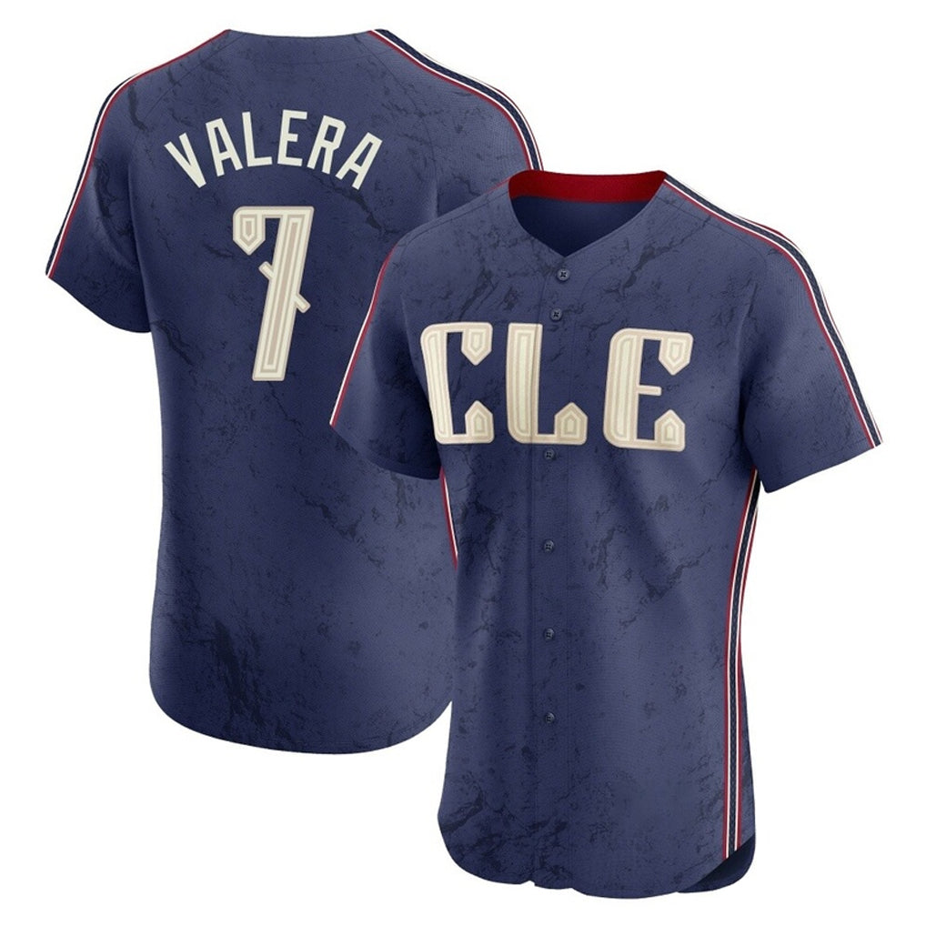 Cleveland Guardians #7 George Valera Player Navy Fedasgoge City Connect Limited Elite Home Stitched Jerseys