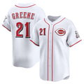 Cincinnati Reds #21 Hunter Greene White Fedasgoge Home Limited Player Jersey
