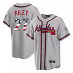 Atlanta Braves #27 Austin Riley Player Gray Fedasgoge USA 250 Fourth Of July Limited Home Game Stitched Jerseys
