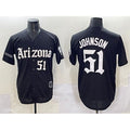 Arizona Diamondbacks #51 Randy Johnson Black Fedasgoge 'Gothic Desert Fang Edition' Vapor Premier Limited Stitched Jersey