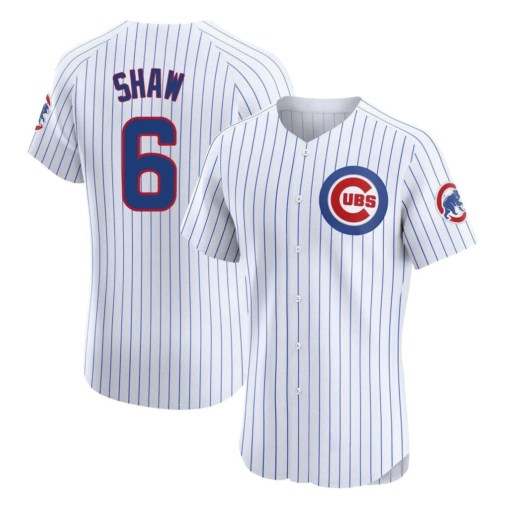 Chicago Cubs #6 Matt Shaw Player White Fedasgoge Limited Elite Home Game Stitched Jerseys