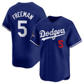 Los Angeles Dodgers #5 Freddie Freeman Royal Fedasgoge 2024 World Series Champions Alternate Limited Stitched Jersey