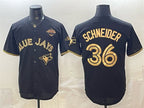 Toronto Blue Jays #36 Davis Schneider Black Gold Fedasgoge 2025 American League Champions Limited Stitched Jersey