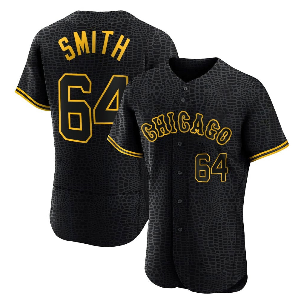 Chicago White Sox #64 Shane Smith Player Black Fedasgoge Snake Skin City Limited Elite Home Stitched Jerseys