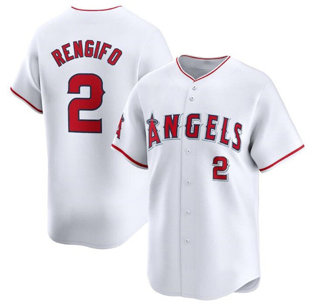 Los Angeles Angels #2 Luis Rengifo White Fedasgoge Home Limited Stitched Jersey