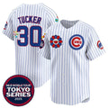 Chicago Cubs #30 Kyle Tucker White Fedasgoge 2025 Tokyo Series Limited Stitched Jersey