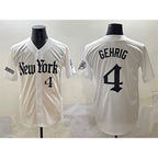 New York Yankees #4 Lou Gehrig White Fedasgoge 'Gothic Legacy Edition' Vapor Premier Limited Stitched Jersey