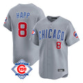 Chicago Cubs #8 Ian Happ Player Gray Fedasgoge Road 150th Anniversary Limited Home Stitched Jerseys