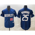 Detroit Tigers #25 Matt Manning Number 2024 Navy Fedasgoge City Connect Cool Base Limited Stitched Jersey