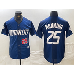 Detroit Tigers #25 Matt Manning Number 2024 Navy Fedasgoge City Connect Cool Base Limited Stitched Jersey