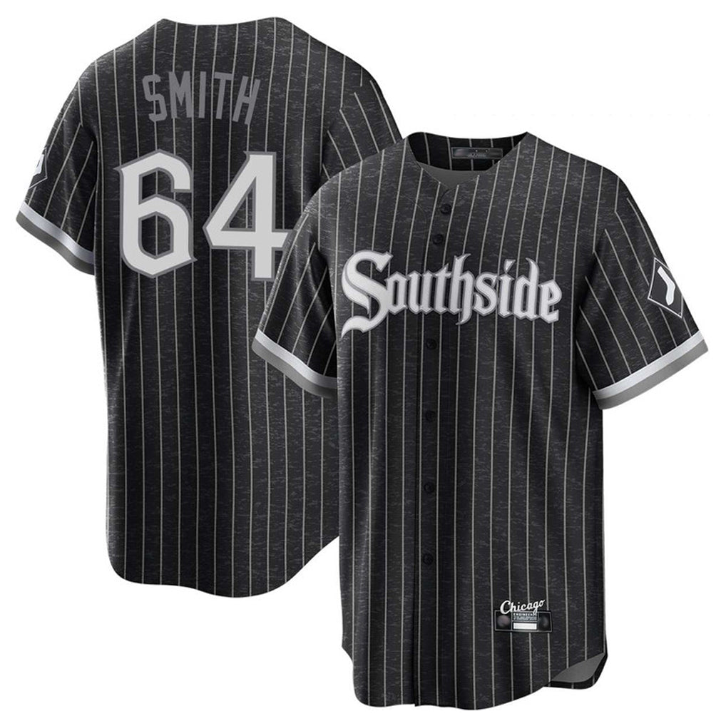 Chicago White Sox #64 Shane Smith Player Black Fedasgoge City Connect Home Game Stitched Jerseys