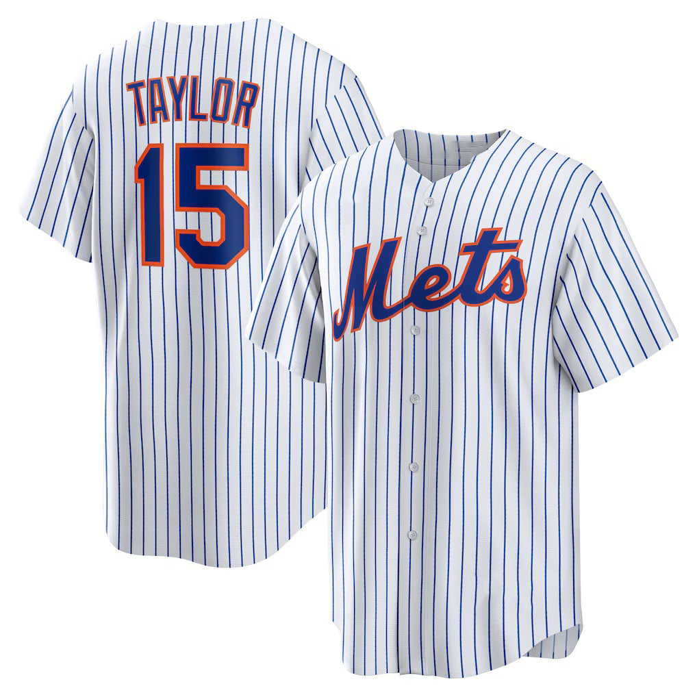 New York Mets #15 Tyrone Taylor White Fedasgoge Home Replica Jersey