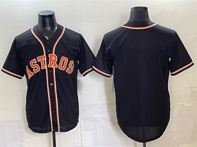 Houston Astros Blank 2026 Fashion Replica Black Fedasgoge Out Stitched Jersey