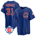 Chicago Cubs #31 Greg Maddux Player Royal Fedasgoge 150th Anniversary Home Game Stitched Jerseys