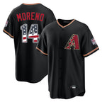 Arizona Diamondbacks #14 Gabriel Moreno Player Black Fedasgoge USA 250 Fourth of July Game Home Stitched Jerseys