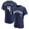 Chicago Cubs #4 Pete Crow-Armstrong Player Navy Fedasgoge City Connect Limited Elite Home Stitched Jerseys