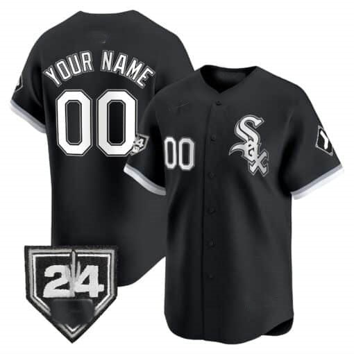 Custom Chicago White Sox 2024 Spring Training Patch Vapor Premier Limited Jersey ¨C Black Fedasgoge