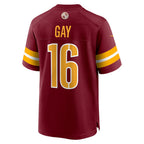 W.Commanders #16 Matt Gay Burgundy Fedasgoge Team Game Jersey