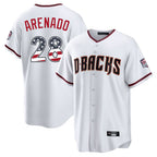 Arizona Diamondbacks #28 Nolan Arenado Player White Fedasgoge USA 250 Fourth of July Home Game Stitched Jerseys