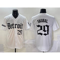 Detroit Tigers #29 Tarik Skubal White Fedasgoge 'Motor Gothic Edition' Vapor Premier Limited Stitched Jersey