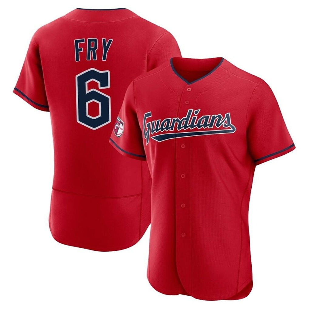 Cleveland Guardians #6 David Fry Player Red Fedasgoge Limited Elite Home Stitched Jerseys